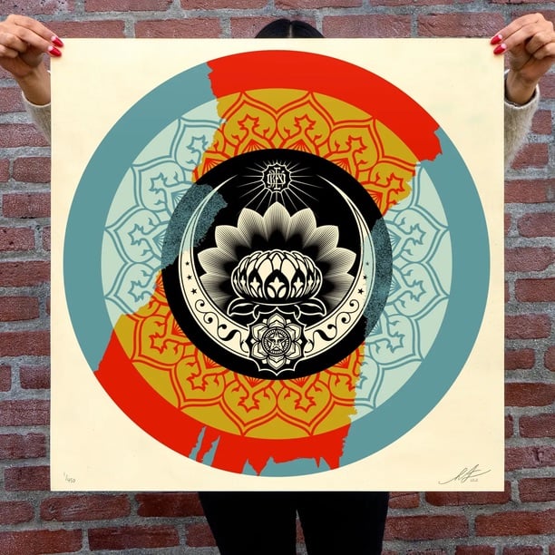 Shepard Fairey - Lotus Ornament Target - 2022