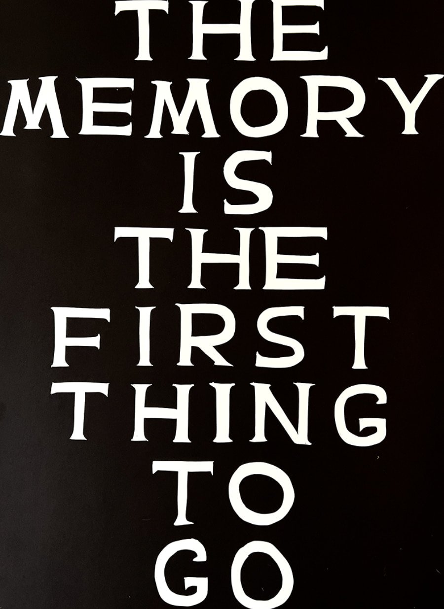 David Shrigley - Linocut - The Memory Is The First Thing To Go - 2022
