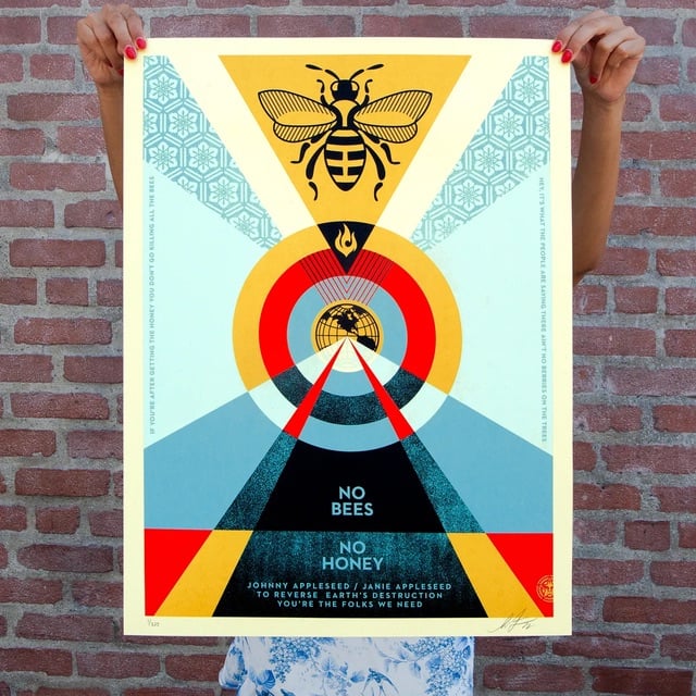 Shepard Fairey - No Bees No Honey - 2022