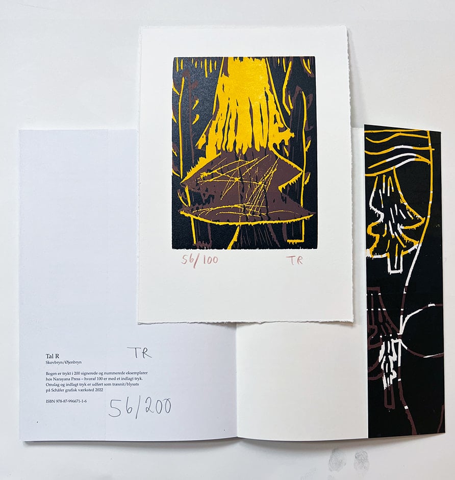 Tal R - Skovbryn - Øjenbryn - Book with Woodcut - 2022 