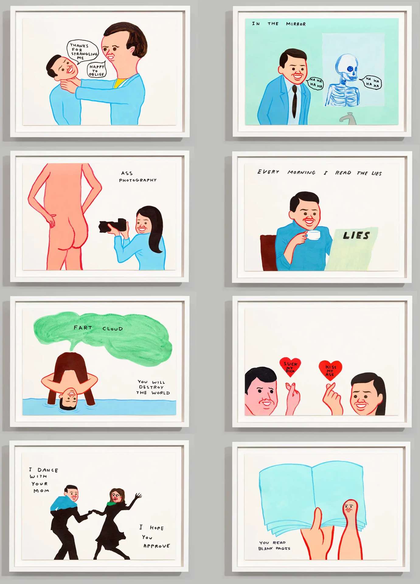 Joan Cornellà x David Shrigley - Vote (Set Of 8 Prints - Horizontal) - 2022
