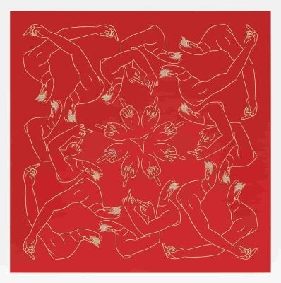 Ai Weiwei - Middle Finger in Red - 2023 