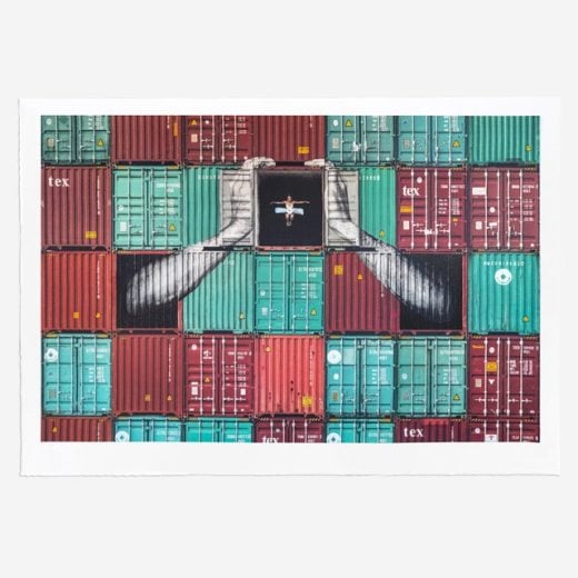 JR – Ballerina in containers, Holding tight, Le Havre, France, 2021 - 2022