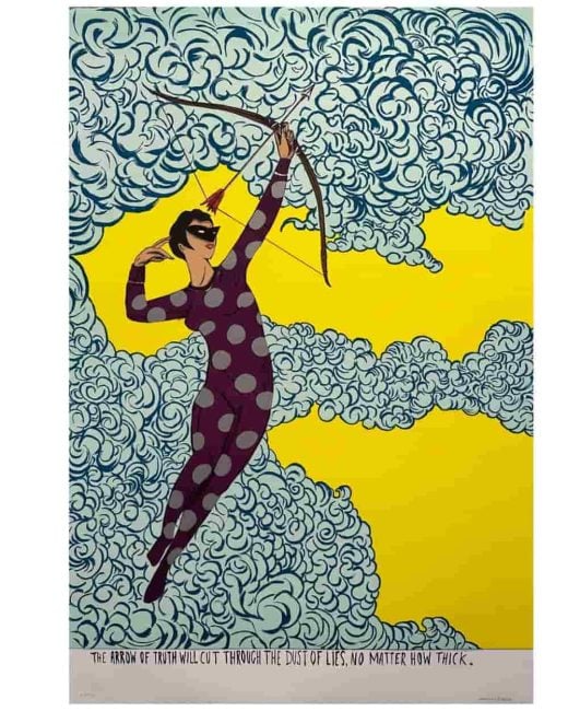 Marcel Dzama - The Arrow of Truth Will Cut Through The Dust of Lies, No Matter How Thick - 2023