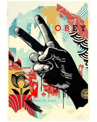 Shepard Fairey - Raise the Level (Peace) - 2023