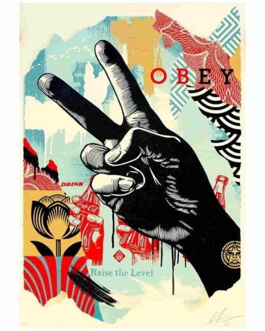 Shepard Fairey - Raise the Level (Peace) - 2023