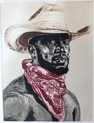 Otis Kwame Kye Quaicoe - Self Portrait Cowboy - 2023