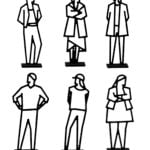 Julian Opie - Miniature Standing Figure Statuettes - 2023