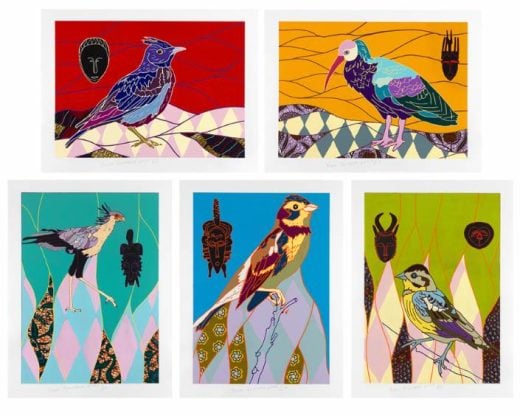 Yinka Shonibare - African Bird Magic I-V - 2023