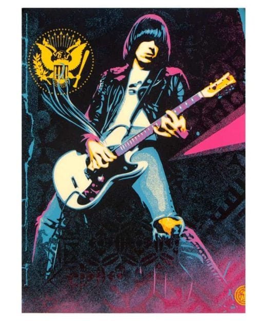 Shepard Fairey - Johnny Ramone Smokin' Strings - 2024
