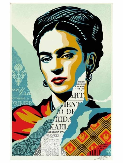 Shepard Fairey - The Woman Who Defeated Pain (Frida Kahlo) - 2024