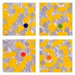 Donald Sultan - Mimosas Suite in Blue, Green, Red and Orange - 2024