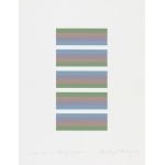Bridget Riley - Intervals 3 (Blue/Green) - Framed - 2021