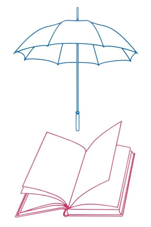 Michael Craig-Martin - Umbrella and Book - 2024