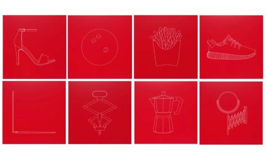 Michael Craig-Martin - Quotidian Red - 2024