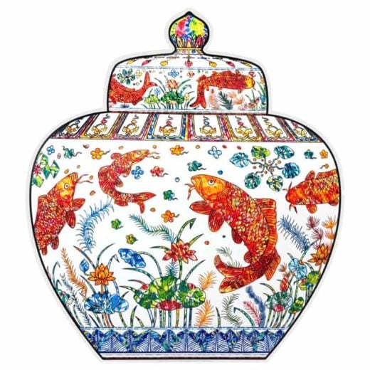 Takashi Murakami - Lidded Jar with Design of a Lotus Pond - 2024