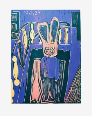 Tal R - Woodcut Print - 2024