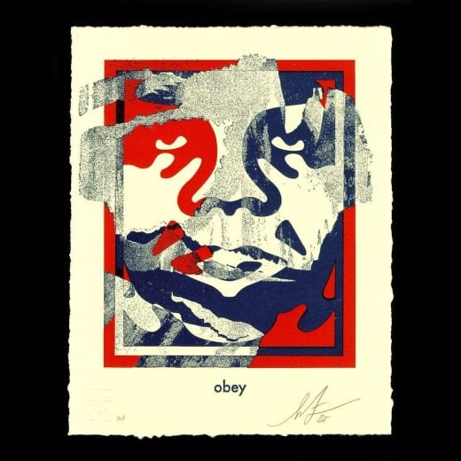 Shepard Fairey - Torn Icon letterpress - 2025