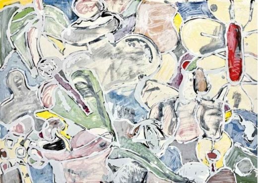 Eddie Martinez - Untitled (white out) - 2025