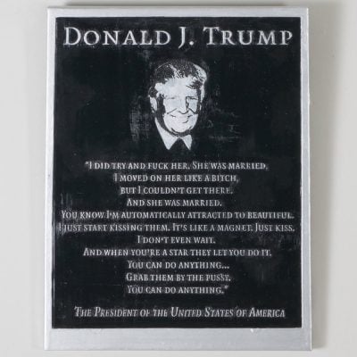 Marilyn Minter - Trump Plague (Silver) - 2018