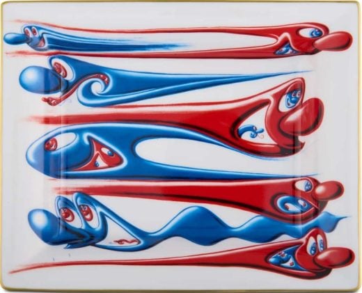 KENNY SCHARF - “LRRL, HIGH GLOSS FINE BONE CHINA TRAY - 2024