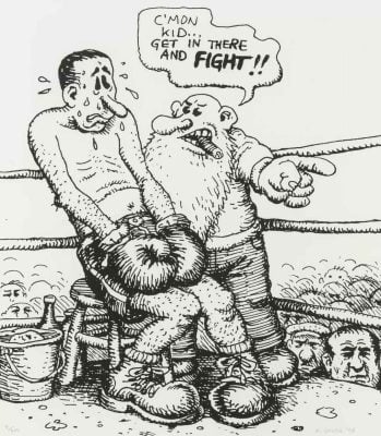 Private collection -  Robert Crumb - C’mon Kid Get in There and Fight - 2005