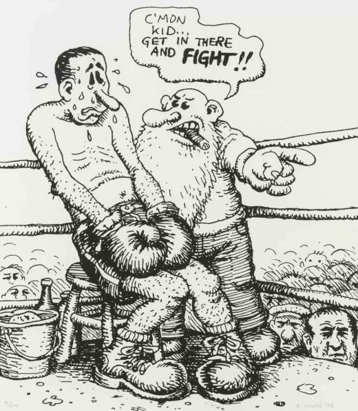 Private collection -  Robert Crumb - C’mon Kid Get in There and Fight - 2005