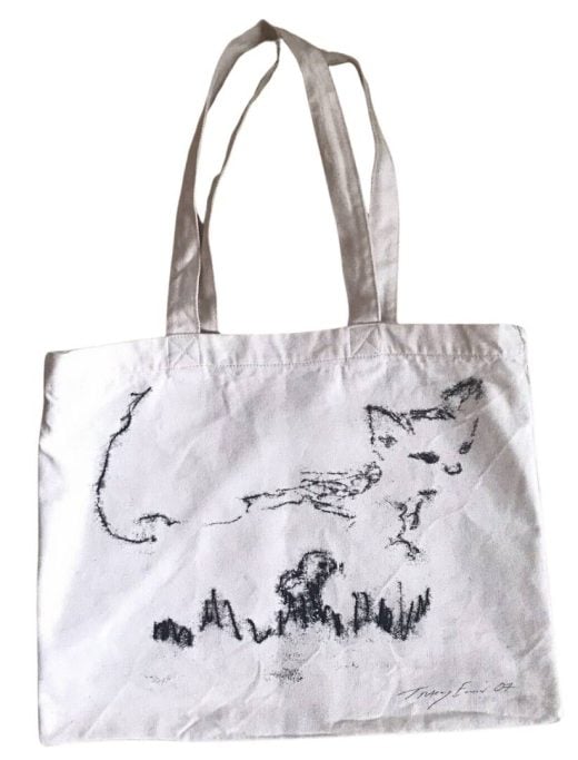 Private Collection - Tracey Emin - This Way Mice Venice Biennale Cotton Bag - 2007 (voorkant)