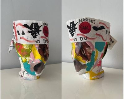Private collection - Jonathan Meese - Stirnband “Bruzzzelee”, Shingshangscheu - 2009