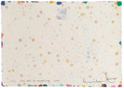Private Sales - Damien Hirst - 5,439. I’m out of everything - 2021 (Achterkant)