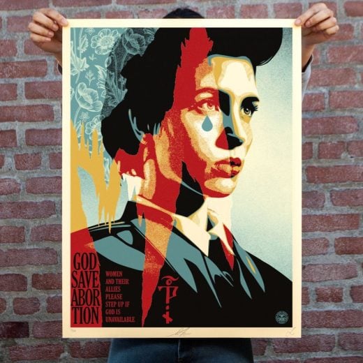 Shepard Fairey and Nadya Tolokonnikova - God Save Abortion - 2025