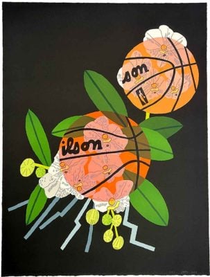 Jonas Wood - “Double Basketball Orchid 3” State III - 2025