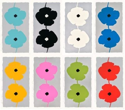 Donald Sultan - Double Poppies - 2025 Donald Sultan - Double Poppies - 2025