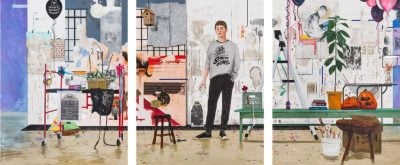 Hernan Bas - Conceptual Artist #37 (he exclusively paints portraits of conceptual artists who have never existed) - 2025) Hernan Bas - Conceptual Artist #37 (he exclusively paints portraits of conceptual artists who have never existed) - 2025)