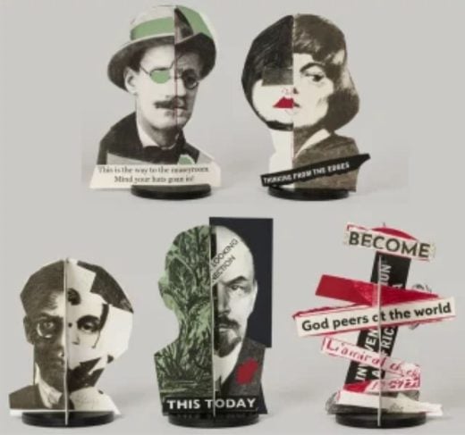 William Kentridge - Five heads for Zurich, 1916 - 2025