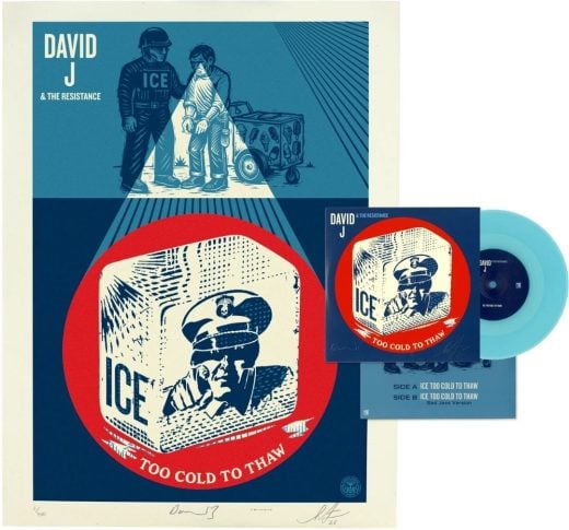 Shepard Fairey, David J and Tomo77ICE Too Cold to Thaw