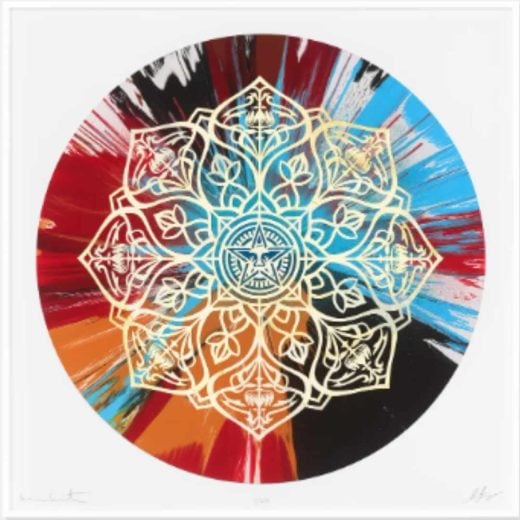 Shepard Fairey X Damien Hirst - TT3-1 - Beautiful Controlling Ornate Mandala 3 Spin Painting - 2025