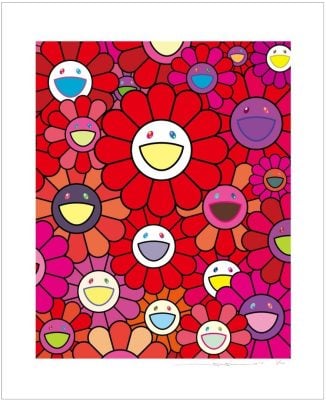 Takashi Murakami - Flowers and Prosperity Bloody Red - 2025