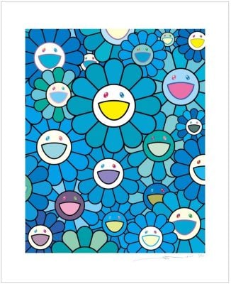 Takashi Murakami - Flowers and Prosperity Lapis Lazuli Blue - 2025