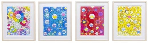 Takashi Murakami - four new flower prints - 2025