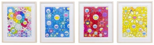 Takashi Murakami - four new flower prints - 2025